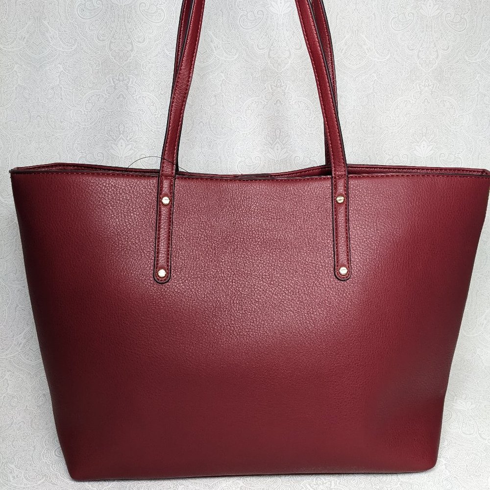INC Zoiey faux-leather women's XL tote bag - RED - Picture 1 of 7